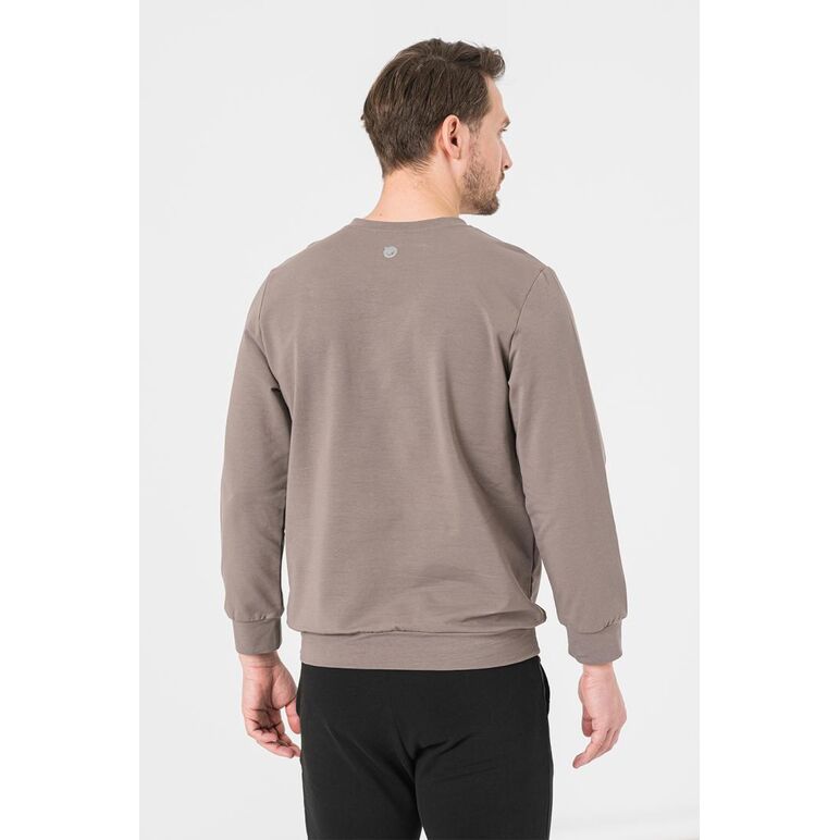 Bluza coton casual barbati taupe-xl,  Hanorace | electropc.ro