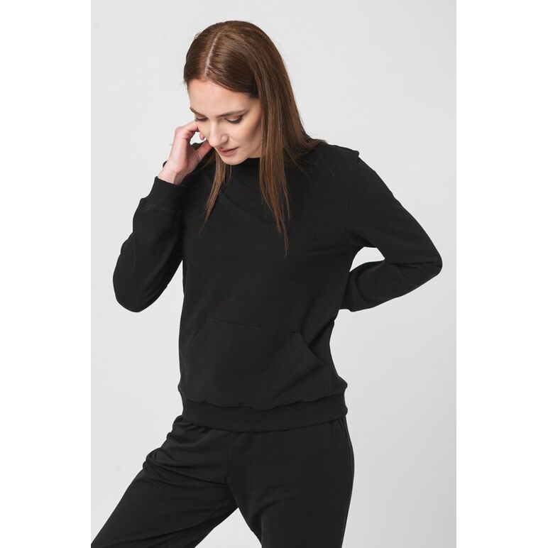 Bluza coton casual femei black-m,  Hanorace | electropc.ro