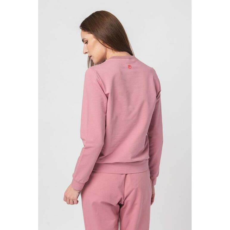 Bluza coton casual femei pink-l,  Hanorace | electropc.ro
