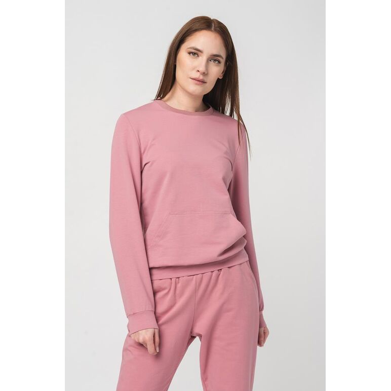 Bluza coton casual femei pink-l,  Hanorace | electropc.ro