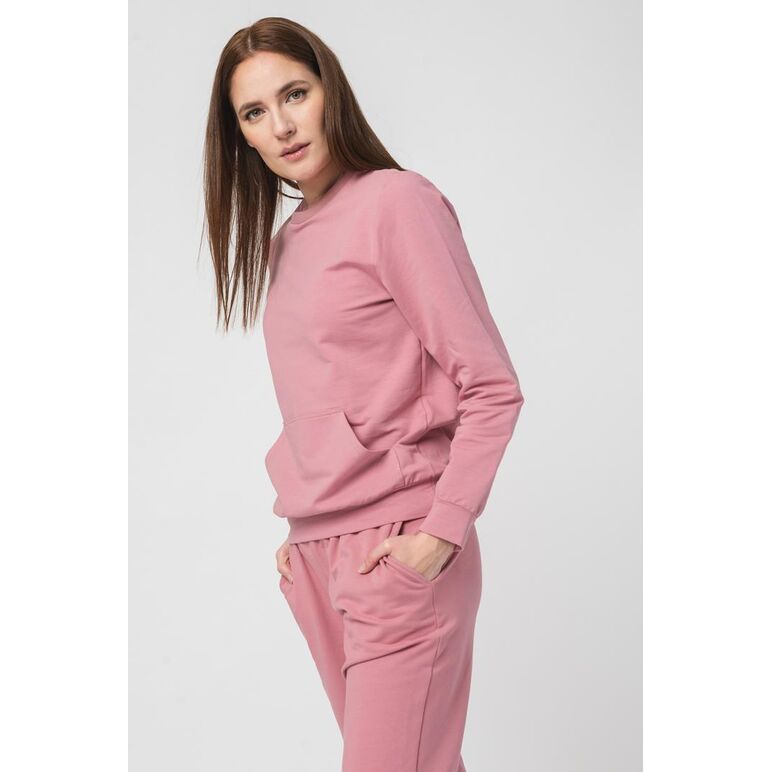 Bluza coton casual femei pink-l,  Hanorace | electropc.ro