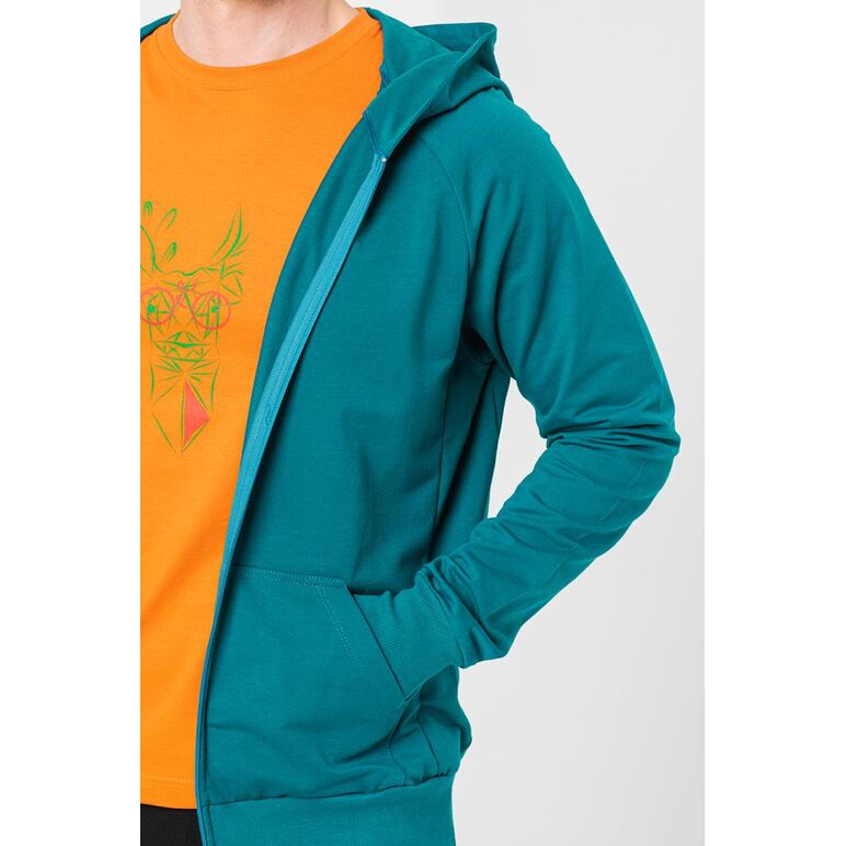 Hanorac coton casual barbati petrol-l,  Hanorace | electropc.ro