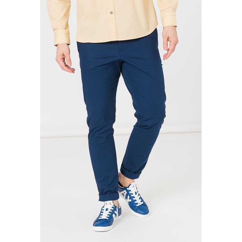 Pantaloni lung casual barbati  navy m,  Pantaloni | electropc.ro