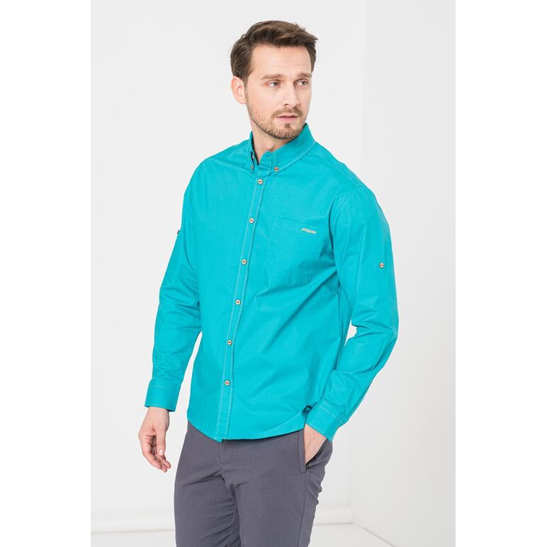 Camasa casual barbati turqoise m,  Camasi | electropc.ro