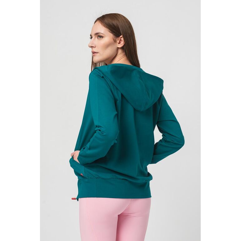 Hanorac coton casual femei petrol-xl,  Hanorace | electropc.ro