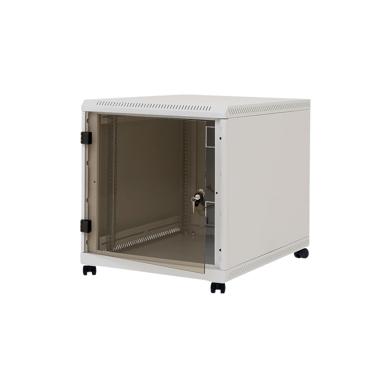 Rack de podea 19" triton 12u 600x800mm usa fata sticla panouri laterale/spate detasabile sectiuni pentru ventilatie activa, sectiuni acces cabluri sus/jos/spate ip30 gri,  Cabinete metalice | electropc.ro