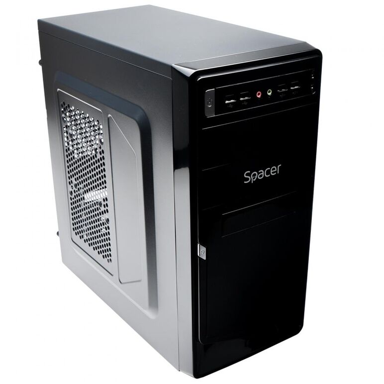 Carcasa spacer moon, atx, midtower, gaming, sursa 450 (230w for 450w desktop pc), usb 2.0 x 4, jack 3.5mm x 2, „spc-moon”,  Carcase | electropc.ro