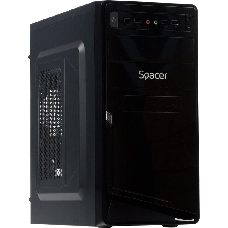 Carcasa spacer moon, atx, midtower, gaming, sursa 450 (230w for 450w desktop pc), usb 2.0 x 4, jack 3.5mm x 2, „spc-moon”,  Carcase | electropc.ro