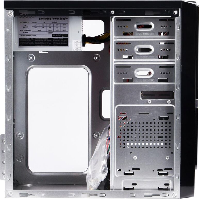 Carcasa spacer moon, atx, midtower, gaming, sursa 450 (230w for 450w desktop pc), usb 2.0 x 4, jack 3.5mm x 2, „spc-moon”,  Carcase | electropc.ro