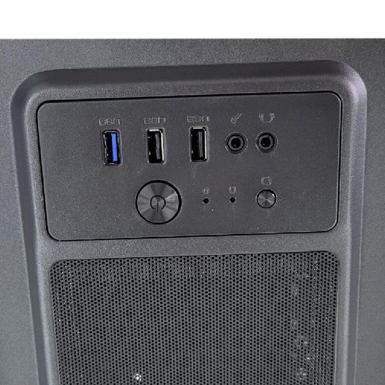 Carcasa spacer office, middle tower, atx, sursa 300w, 1 x fan, usb 2.0 x 2, usb 3.0 x 1, psu shroud, black „spcs-oc-top-300w”,  Carcase | electropc.ro