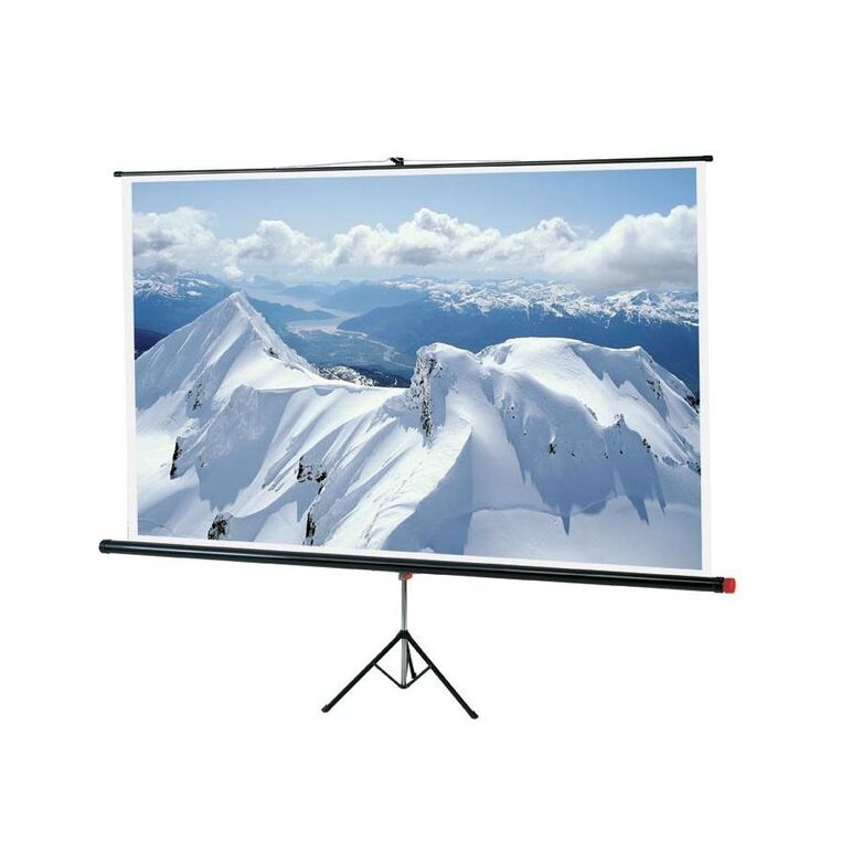 Ecran de proiectie cu trepied sopar junior, manual, podea, 155cm x 155cm, format 1:1, negru,  Videoproiectoare | electropc.ro