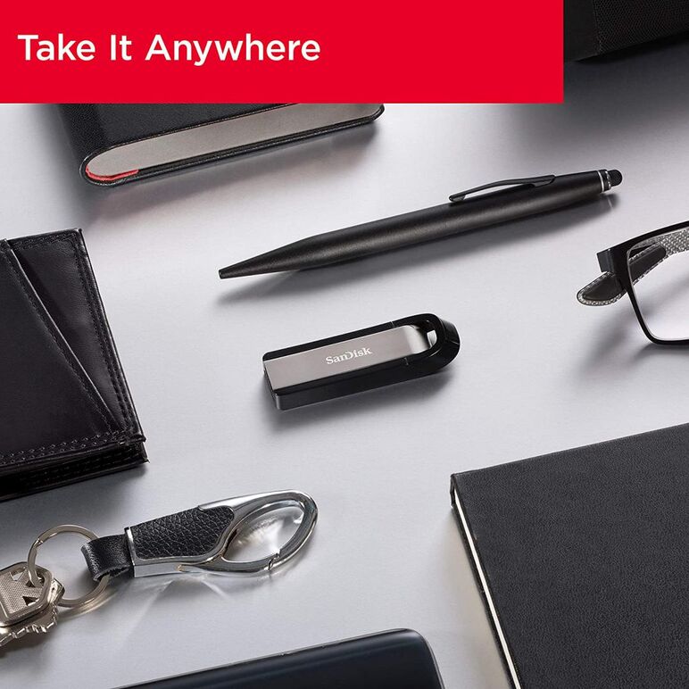 Memorie usb flash drive sandisk extreme go, 64gb, usb 3.1, negru,  Memorii USB | electropc.ro