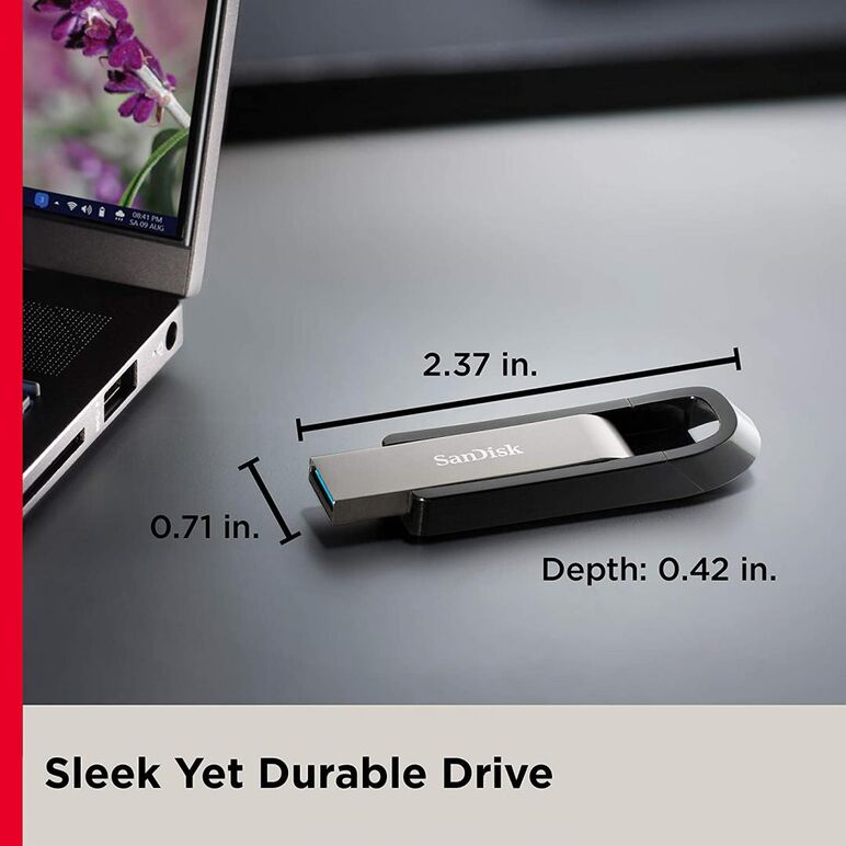 Memorie usb flash drive sandisk extreme go, 64gb, usb 3.1, negru,  Memorii USB | electropc.ro