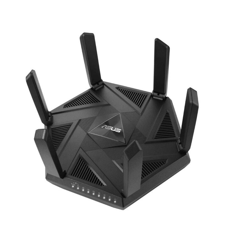 Router wireless asus rt-axe7800, tri-band, wi-fi 6, , standarde reteaeee 802.11a, ieee 802.11b, ieee 802.11g, wifi 4 (802.11n) wifi 5 (802.11ac), wifi 6 (802.11ax), wifi 6e (802.11ax), ipv4, ipv6 574+4804+2402 mbps, 6 antene externe, procesor: 1.7ghz, 256,  Routere Wireless | electropc.ro