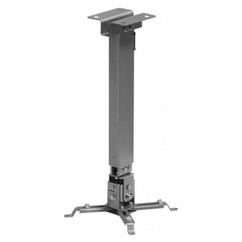 Suport de tavan telescopic sopar tapa silver 23056, inaltime reglabila intre 43-65 cm, suporta pana la 12 kg, grad de inclinare de +/- 20° | +/- 10°, rotatie +/- 10°, din otel, argintiu,  Accesorii videoproiectoare | electropc.ro