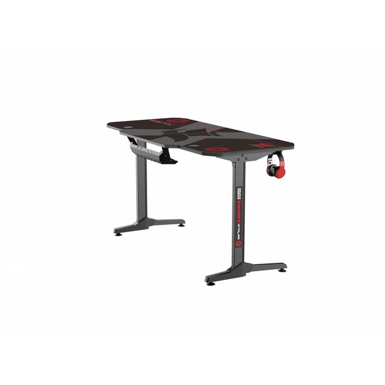 Bundle scaun gaming torin txt + birou gaming radiance red; scaun torin, ajustabil, material textil, piston pe gaz, manere reglabile, baza stea cu 5 picioare, greutate maxima admisa 150kg, perne detasabile,  rosu; birou gaming  radiance, material  otel car,  Birouri gaming | electropc.ro