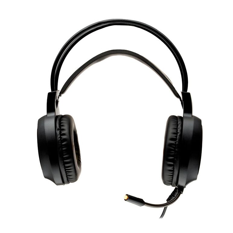 Casti cu micr. spacer gaming, rgb, cu fir, 2x jack 3.5mm, 1x usb pentru iluminare, driver 40mm, control volum pe casca, microfon pe brat, reglabile, negru,  Casti audio | electropc.ro