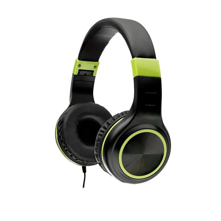 Casti cu micr. spacer pearl green, cu fir, multimedia,  2x jack 3.5mm, microfon pe fir, driver 40mm, 20hz - 20000hz, pliabile, 1.8m, negru si verde,  Casti audio | electropc.ro