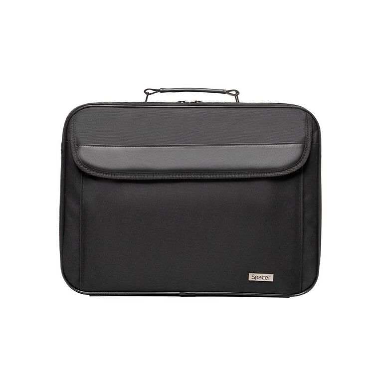 Geanta laptop spacer spm7939 16", 1 compartiment, buzunar frontal, buzunal dorsal cu velcro, waterproof, nylon, negru,  Genti laptop | electropc.ro