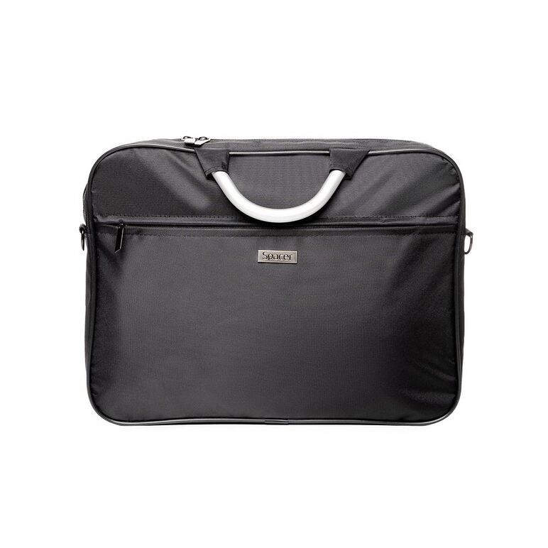 Geanta laptop spacer spsb-axel-bk 15.6", 1x compartiment buzunar frontal, manere aluminiu, waterproof, nylon, negru,  Genti laptop | electropc.ro