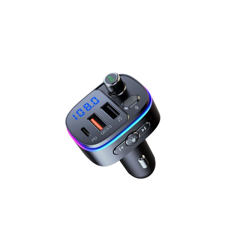 Modulator fm serioux amfm65, bluetooth v5.0, conectare automată, raza de actiune de până la 5 metri, voltaj intrare: dc 12/24v, ieșire: usb qc3.0; type-c, frecvența fm: 87.5mhz - 108.0mhz, format muzica: mp3/wma/wav , usb audio (pana la 32 gb), microfon i,  Periferice Diverse | electropc.ro