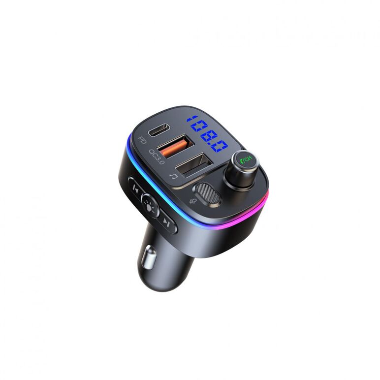 Modulator fm serioux amfm65, bluetooth v5.0, conectare automată, raza de actiune de până la 5 metri, voltaj intrare: dc 12/24v, ieșire: usb qc3.0; type-c, frecvența fm: 87.5mhz - 108.0mhz, format muzica: mp3/wma/wav , usb audio (pana la 32 gb), microfon i,  Periferice Diverse | electropc.ro