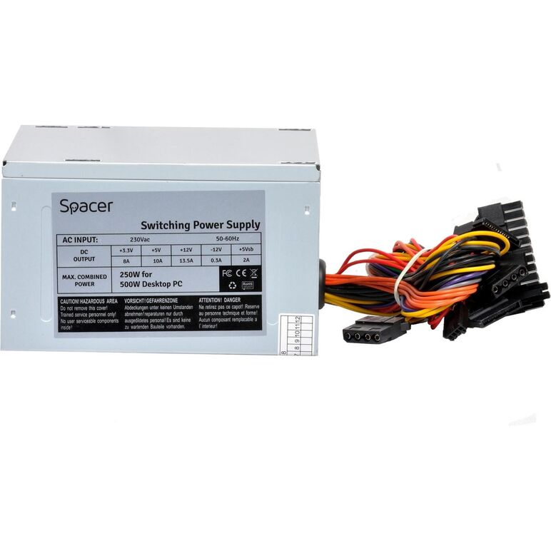 Sursa spacer atx 500, 250w for 500 desktop pc, „sps-atx-500”,  Surse PC | electropc.ro