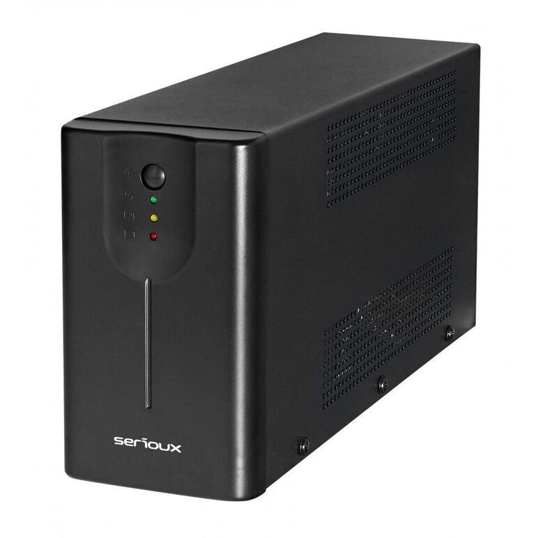 Ups serioux line interactive 1500li, led, capacitate 1500va/900w, 4 prize schuko , baterie 12 v / 8.0 ah × 2, timp mediu de functionare pe baterii 8 min - 50% sarcina, management usb/rj45, software inclus,  UPS | electropc.ro