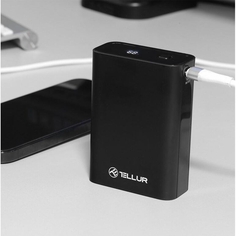 Baterie externa tellur compact pro pd702 20000mah qc3.0 22.5w + pd20w, lcd display, negru,  Accesorii | electropc.ro