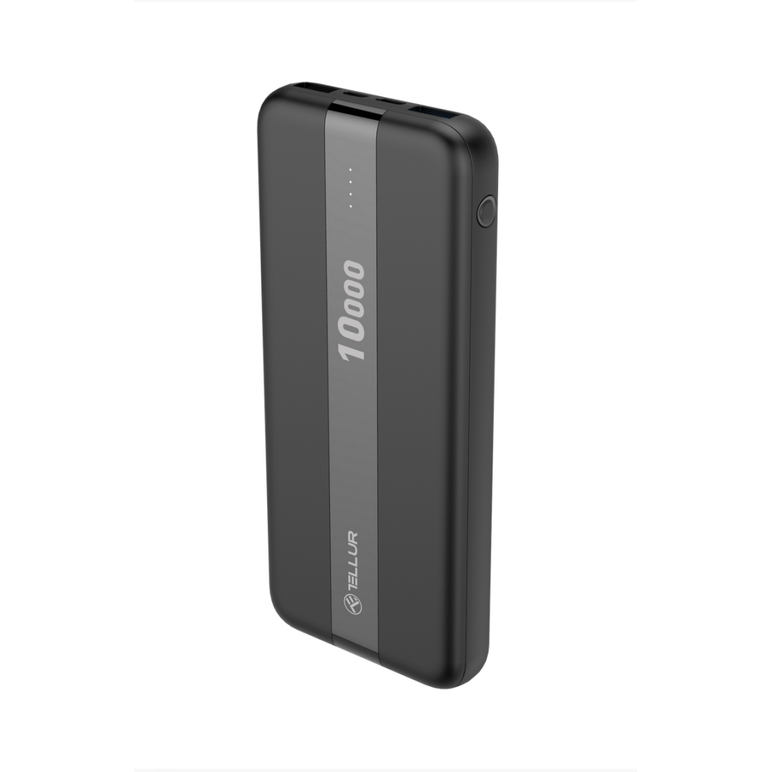 Baterie externa tellur pbc103 10000mah 2xusb+type-c+microusb, negru,  Accesorii | electropc.ro