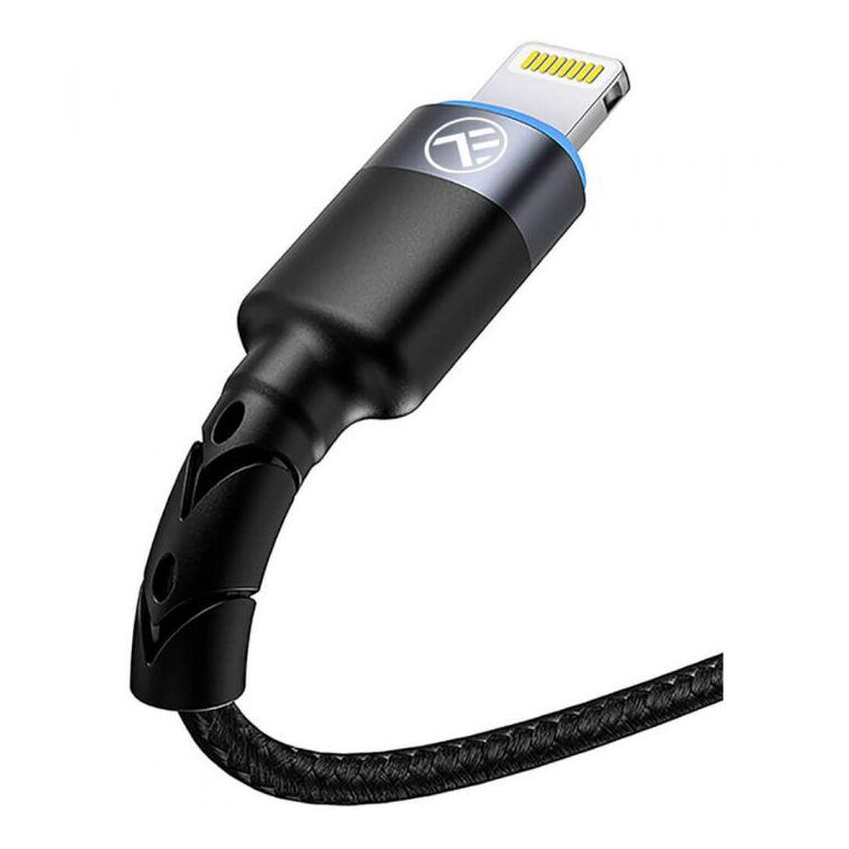 Cablu tellur lightning cu led, nailon, 2m, negru,  Cabluri periferice | electropc.ro