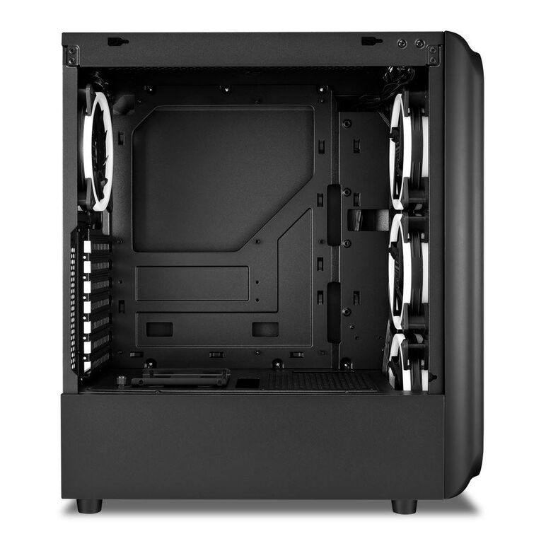Carcasa sharkoon tk5m rgb, 7 sloturi expansiune, tempered glass, 3x ventilatoare 120mm preinstalate, compatibil mini-itx / micro-atx / atx,  Carcase | electropc.ro