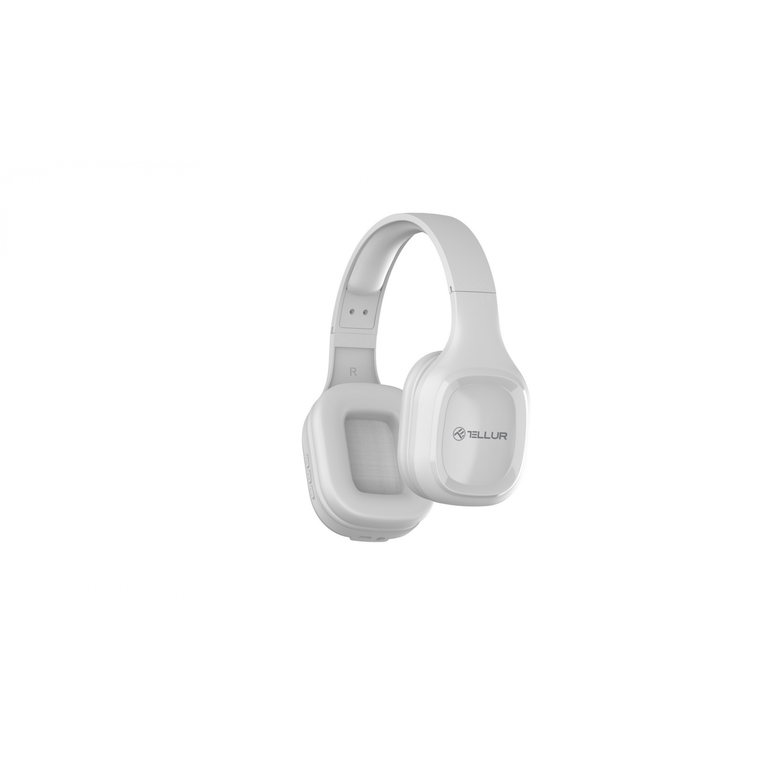 Casti over-ear bluetooth tellur pulse, microfon, alb,  Casti audio | electropc.ro