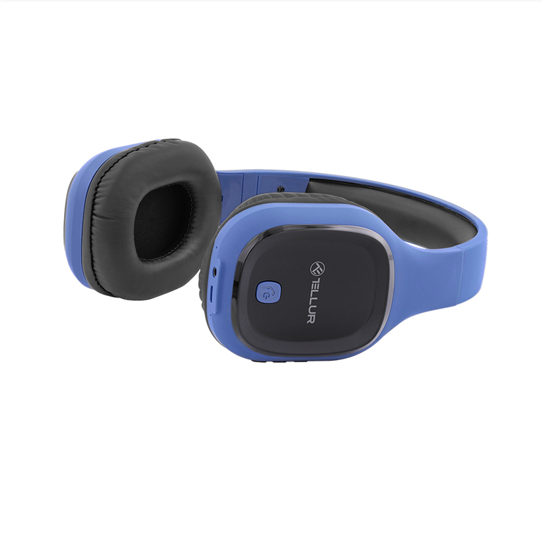 Casti over-ear bluetooth tellur pulse, microfon, albastru,  Casti audio | electropc.ro