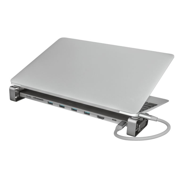 Dock usb trust dalyx, 10 porturi usb-c, aluminiu,  Hub-uri USB | electropc.ro