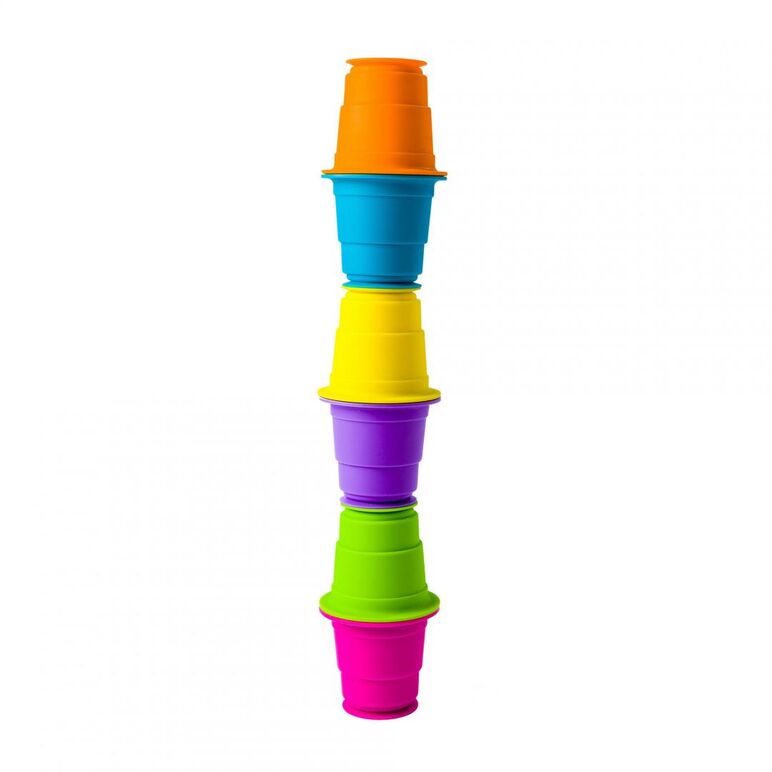 Fat brain set 6 cupe de silicon colorate,  Jucarii interactive bebelusi | electropc.ro
