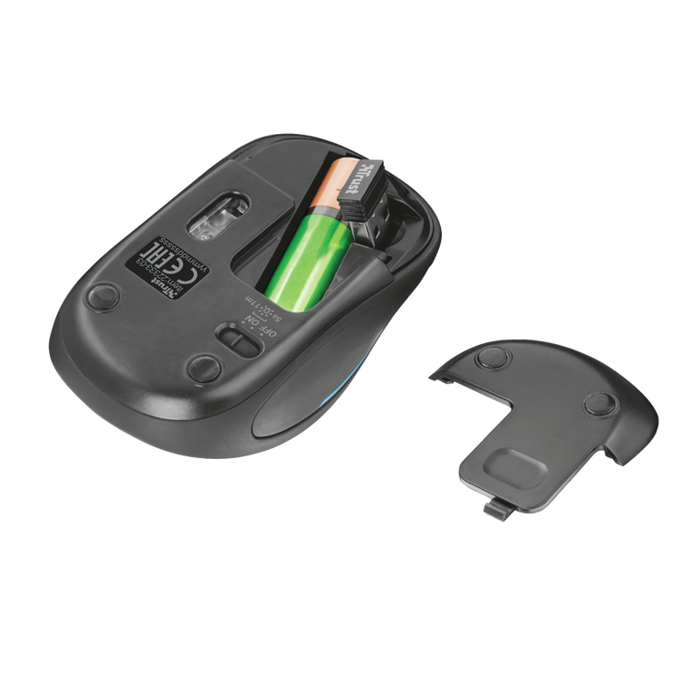 Mouse fara fir trust yvi fx wireless mouse - negru  specifications general height of main product (in mm) 95 mm width of main product (in mm) 57 mm depth of main product (in mm) 40 mm total weight 84 g formfactor compact ergonomic design no  connectivity ,  Mouse | electropc.ro