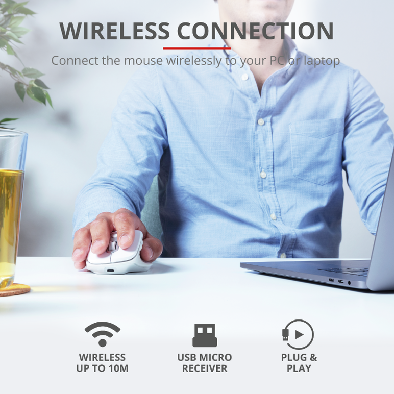 Mouse trust ozaa, rechargeable wireless, alb,  Mouse | electropc.ro