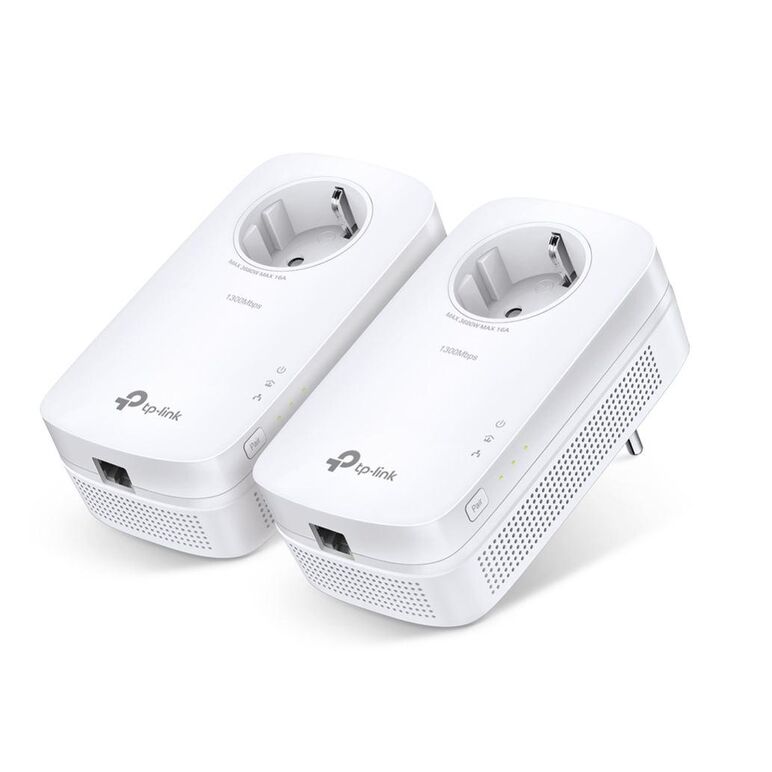 Tp-link av1200 gigabit passthrough powerline starter kit, tl-pa8010pkit, homeplug av2, homeplug av, ieee1901, ieee802.3, ieee802.3u,ieee802.3ab, 1*gigabit ethernet port, power socket, pair button, pwr,plc, eth,  Adaptoare PowerLAN | electropc.ro