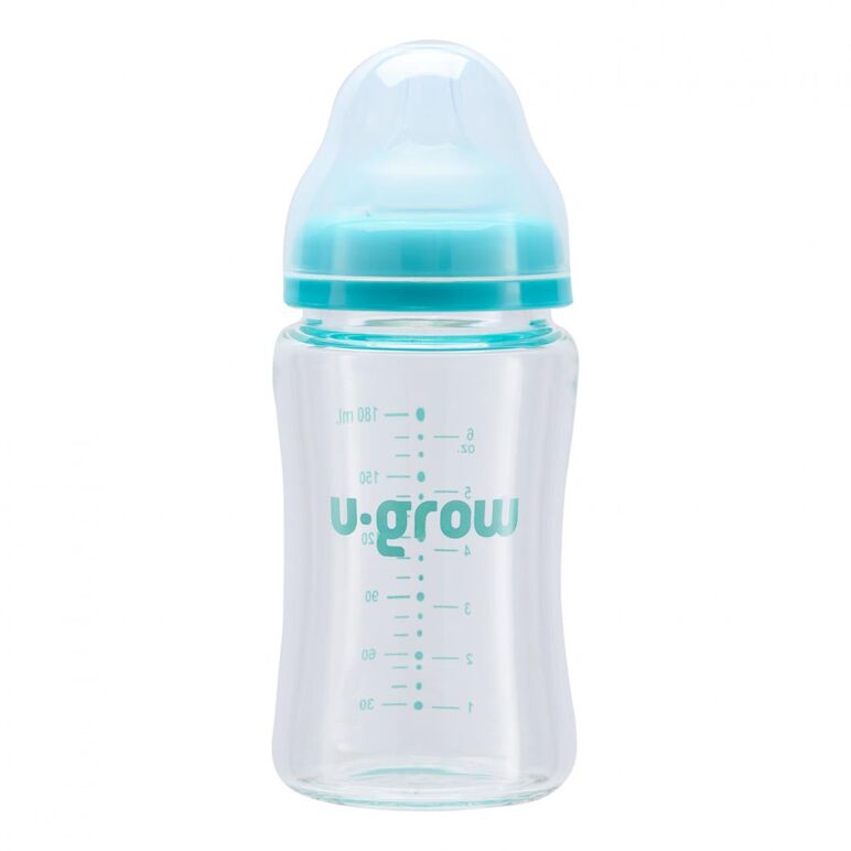 Biberon de sticla180 ml+2 tetine extra,  Biberoane & Tetine & Accesorii | electropc.ro