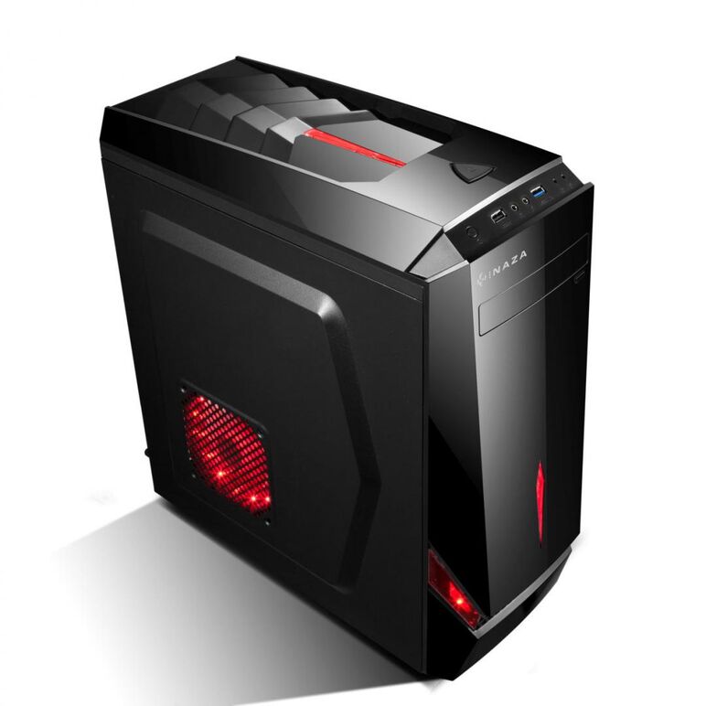 Carcasa inaza x-blade neagra, spcc steel atx mid tower, fara sursa (tip atx, montata jos), interior vopsit negru, 1x 5.2” (intern),2x2.5” (intern), 2x 3.5” (intern), fata – 1x 120mm led frgb fans (inclus), spate – 1x 120mm led frgb fan (inclus), tavan – 2,  Carcase | electropc.ro
