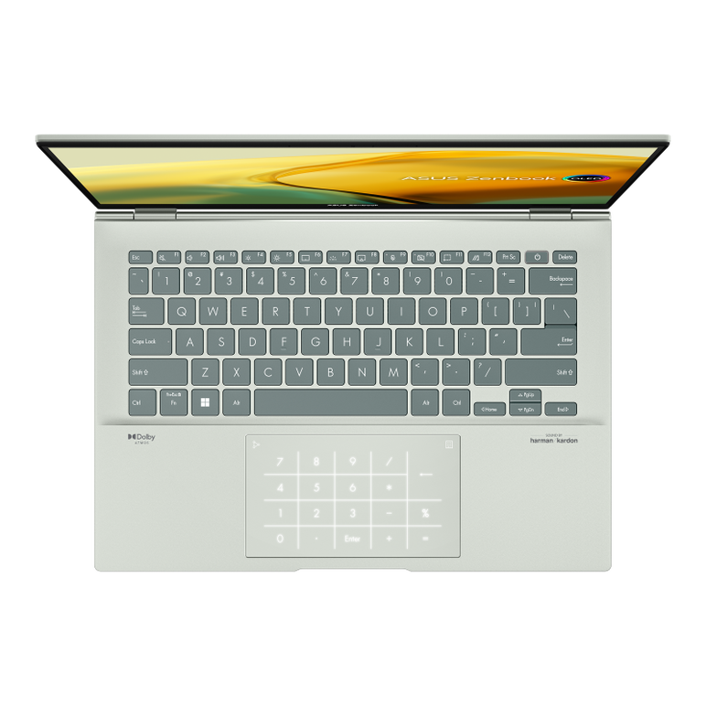 Laptop asus zenbook, ux3402za-kp540w,  14.0-inch, wqxga (2560 x 1600) 16:10, i5-1240p,  16gb lpddr5 on board,  1tb, windows 11 home, aqua celadon, 2 years,  Laptopuri | electropc.ro