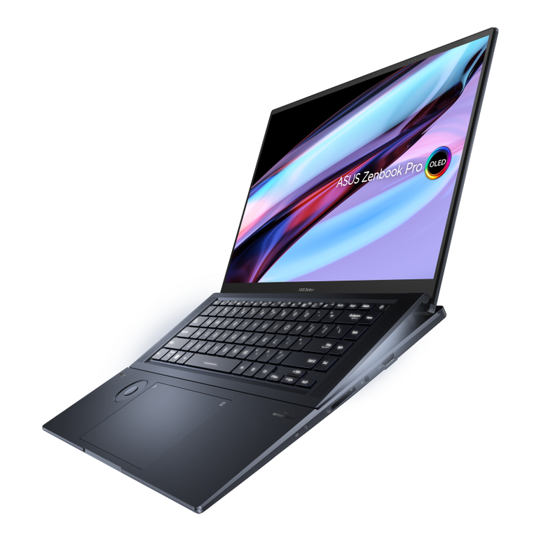 Laptop asus zenbook pro, ux7602zm-me045x, 16.0-inch, touch screen, 4k (3840 x 2400) oled 16:10, i9- 12900h, 32gb lpddr5 on board, 2tb, intel(r) iris xe graphics, tech black, windows 11 pro, 2 years,  Laptopuri | electropc.ro