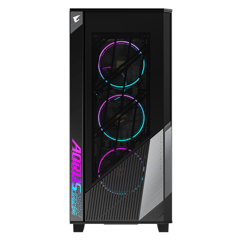 Carcasa aorus c500 glass mid tower, fara sursa, mini itx / micro atx / atx / e-atx, 2x 3.5"/2.5" drive bay, 2x 2.5" drive bay, negru,  Carcase | electropc.ro