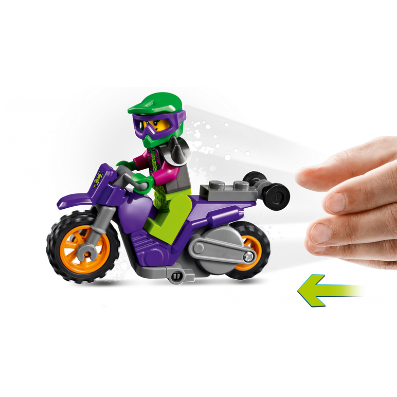 Moto. cascadorie pt. wheelie, lego 60296,  Seturi de constructie | electropc.ro