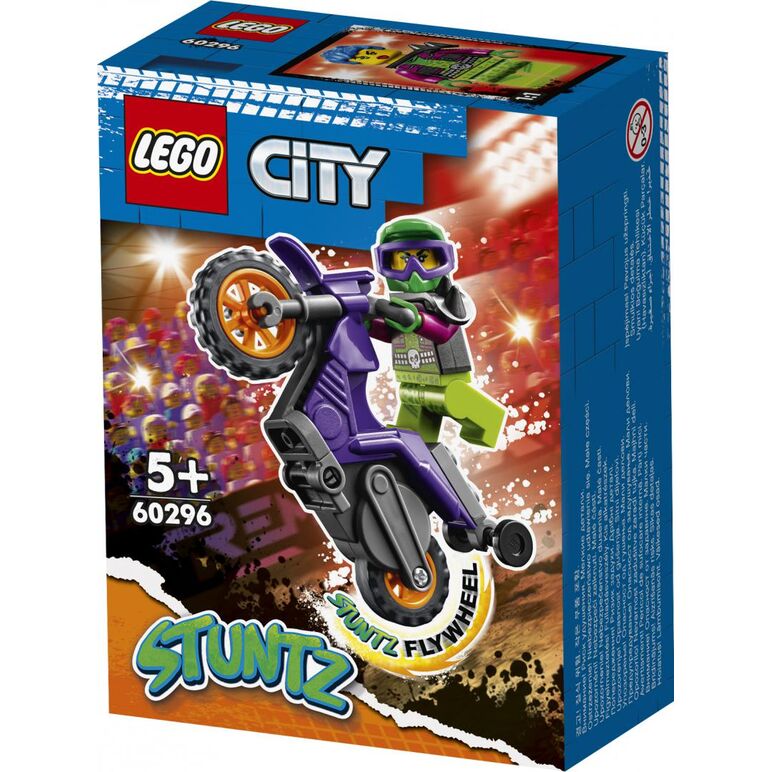 Moto. cascadorie pt. wheelie, lego 60296,  Seturi de constructie | electropc.ro