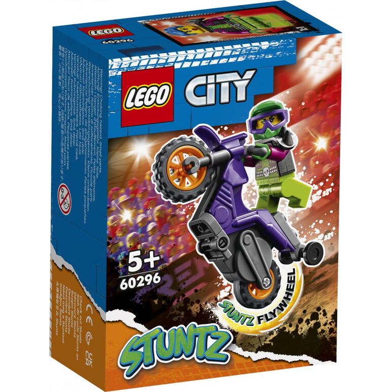Moto. cascadorie pt. wheelie, lego 60296,  Seturi de constructie | electropc.ro
