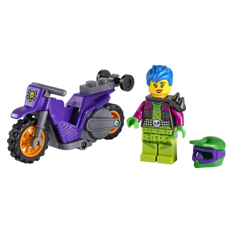 Moto. cascadorie pt. wheelie, lego 60296,  Seturi de constructie | electropc.ro