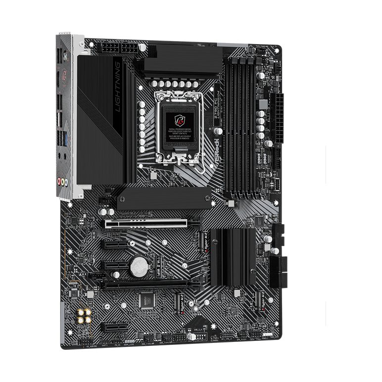 Placa de baza asrock z790 pg lightning lga 1700, 4x ddr4, 1x hdmi 2.1, 1x edp 1.4, 2x pcie x16, 3x pcie 3.0 x1, 3x m.2, 4x sata, 2.5 gigabit lan, atx,  Placi de baza | electropc.ro