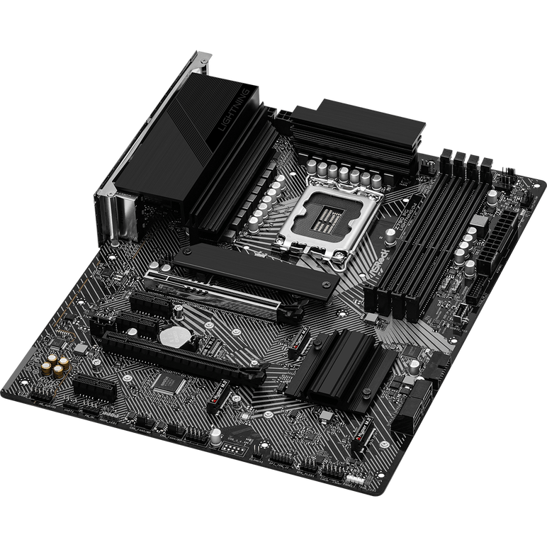 Placa de baza asrock z790 pg lightning lga 1700, 4x ddr4, 1x hdmi 2.1, 1x edp 1.4, 2x pcie x16, 3x pcie 3.0 x1, 3x m.2, 4x sata, 2.5 gigabit lan, atx,  Placi de baza | electropc.ro